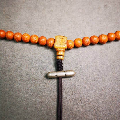 Amulet,Vajra Pendant for Mala,Bag Hanging,0.9" - Tibetan Buddhist mala beads, front view