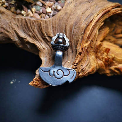 Amulet Pendant,Kartika knife of the dakinis - Tibetan Buddhist amulet, detailed view
