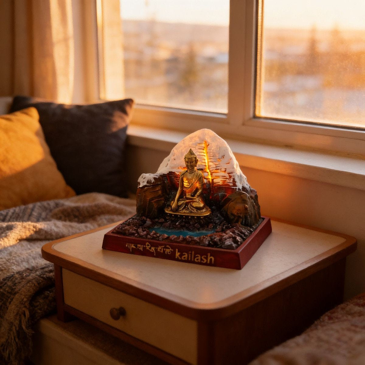 Mount Kailash Miniature Tibetan Home Decor & Spiritual Souvenir - Tibetan Buddhist art, view 4
