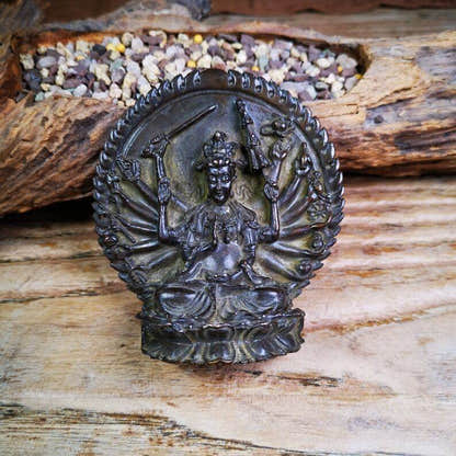 Statue,Thousand Armed Avalokitesvara,Padmapani,Kuanyin - Tibetan Buddhist statue, view 4
