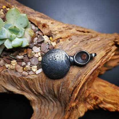 Gandhanra Handmade Tibetan Buddhist Amulet,Skull Sitavana and Flame Pendant - Tibetan Buddhist amulet, view 4