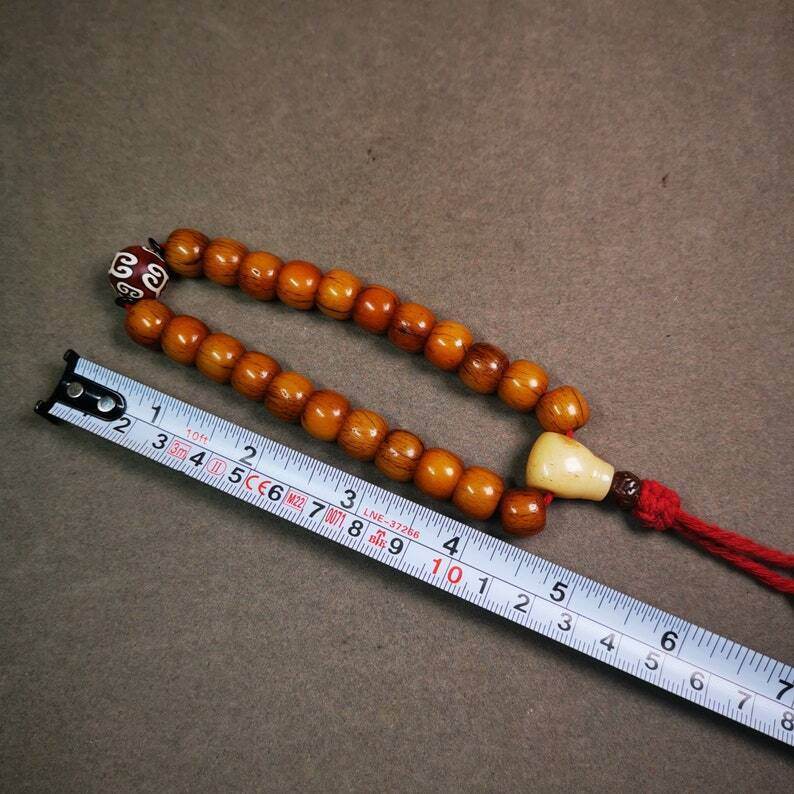 Wrist Mala Bracelet,11mm - Tibetan Buddhist mala beads, size reference