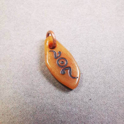 Yak Bone Carved Mani Jewel Prayer Bead Pendant - Tibetan Buddhist art, view 9
