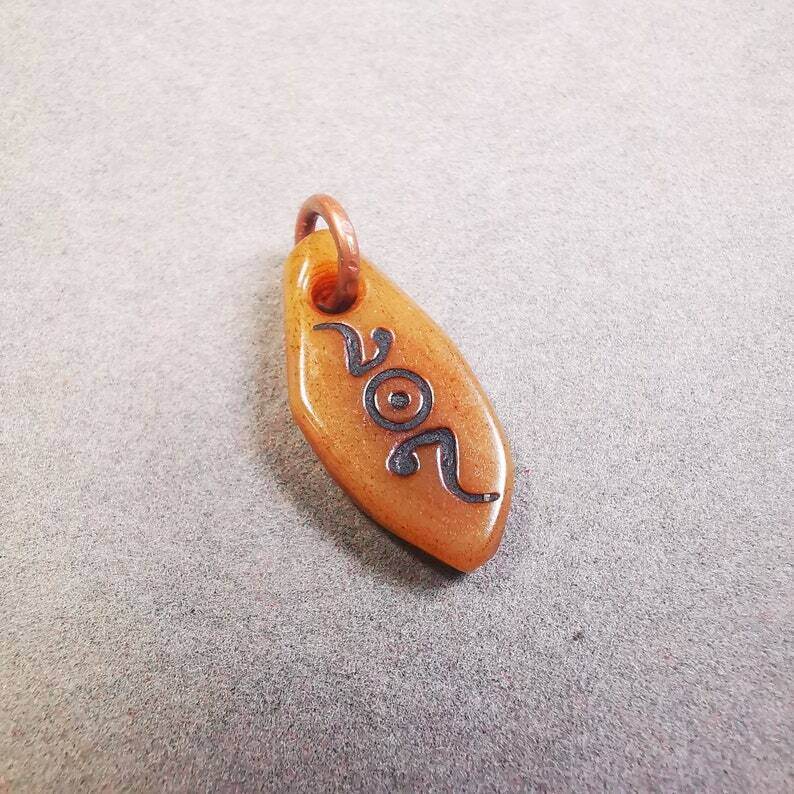 Yak Bone Carved Mani Jewel Prayer Bead Pendant - Tibetan Buddhist art, view 9