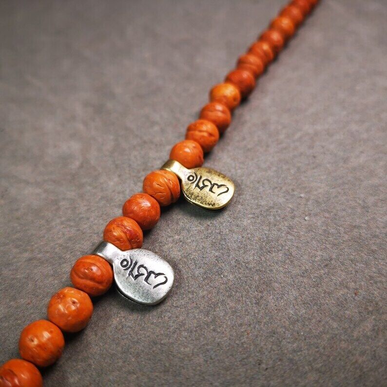 Mala Counter Clip,Hum Letter 0.67" - Tibetan Buddhist mala beads, view 5