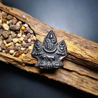 Buddhist Amulet,Mani Jewel Pendant,Cintamani Badge - Tibetan Buddhist amulet, front view