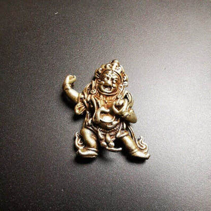 Statue,Small Vajrapani Amulet - Tibetan Buddhist amulet, view 6