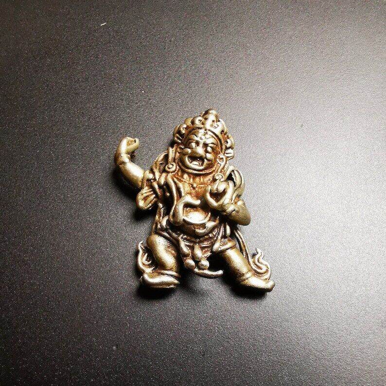 Statue,Small Vajrapani Amulet - Tibetan Buddhist amulet, view 6