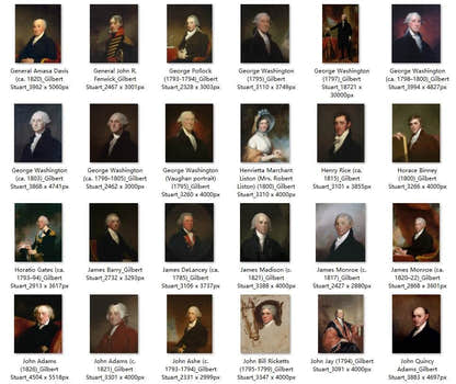 101 Painting Images by Gilbert Stuart American, 1755-1828 - Tibetan Buddhist thangka, detailed view