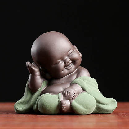 Purple Clay Maitreya Buddha Statues - Tibetan Buddhist statue, view 8