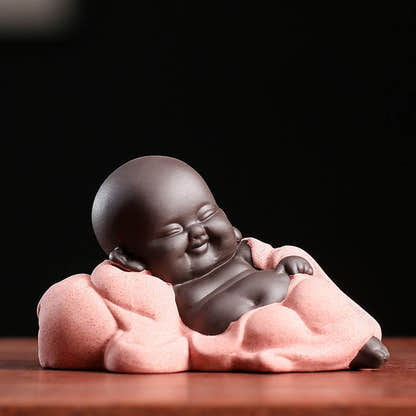 Purple Clay Maitreya Buddha Statues - Tibetan Buddhist statue, view 9