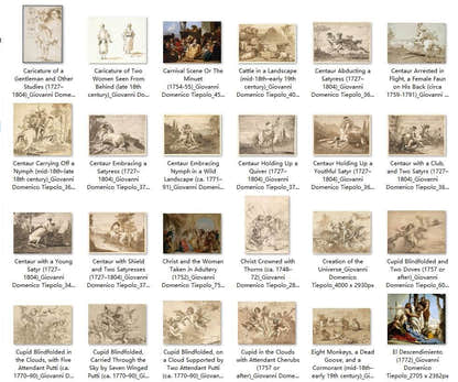 154 Painting Images by Giovanni Domenico Tiepolo Italian, 1727-1804 - Tibetan Buddhist thangka, detailed view