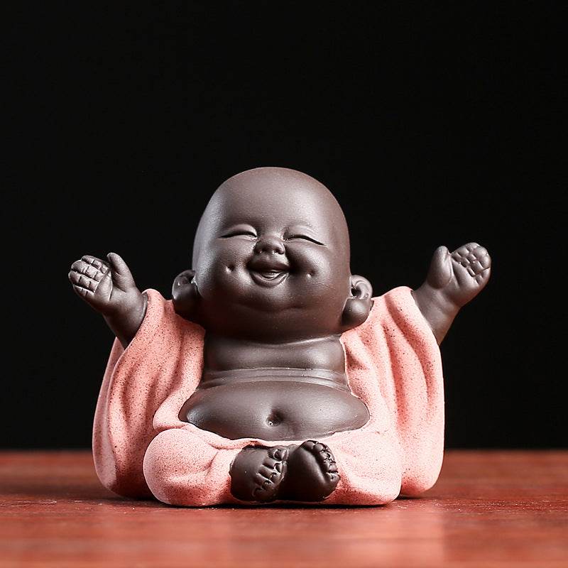 Purple Clay Maitreya Buddha Statues - Tibetan Buddhist statue, view 4