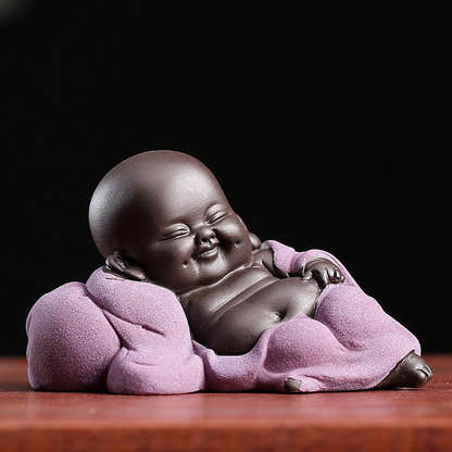 Purple Clay Maitreya Buddha Statues - Tibetan Buddhist statue, view 10