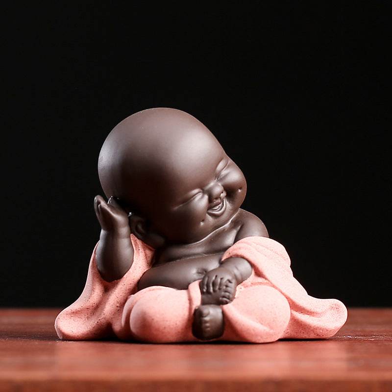 Purple Clay Maitreya Buddha Statues - Tibetan Buddhist statue, view 7