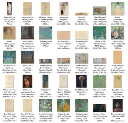 182 Painting Images by Gustav Klimt Austrian, 1862-1918 - Tibetan Buddhist thangka, front view