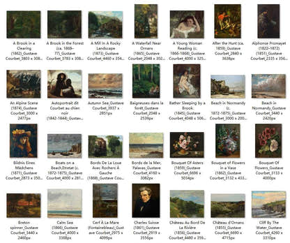 158 Painting Images by Gustave Courbet French, 1819-1877 - Tibetan Buddhist thangka, front view