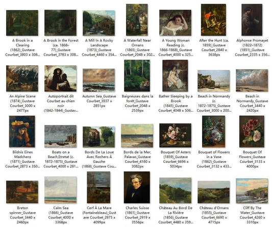 158 Painting Images by Gustave Courbet French, 1819-1877 - Tibetan Buddhist thangka, front view