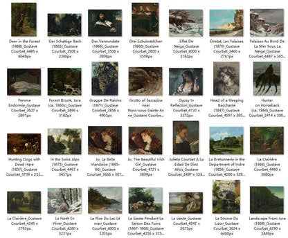 158 Painting Images by Gustave Courbet French, 1819-1877 - Tibetan Buddhist thangka, detailed view