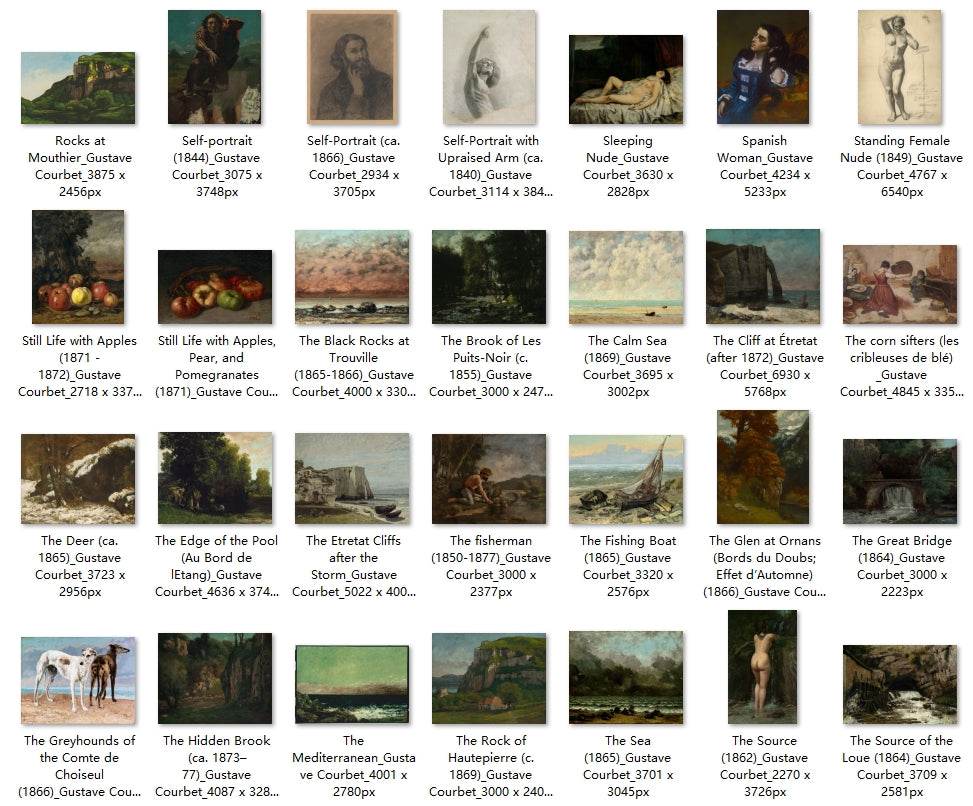 158 Painting Images by Gustave Courbet French, 1819-1877 - Tibetan Buddhist thangka, view 5