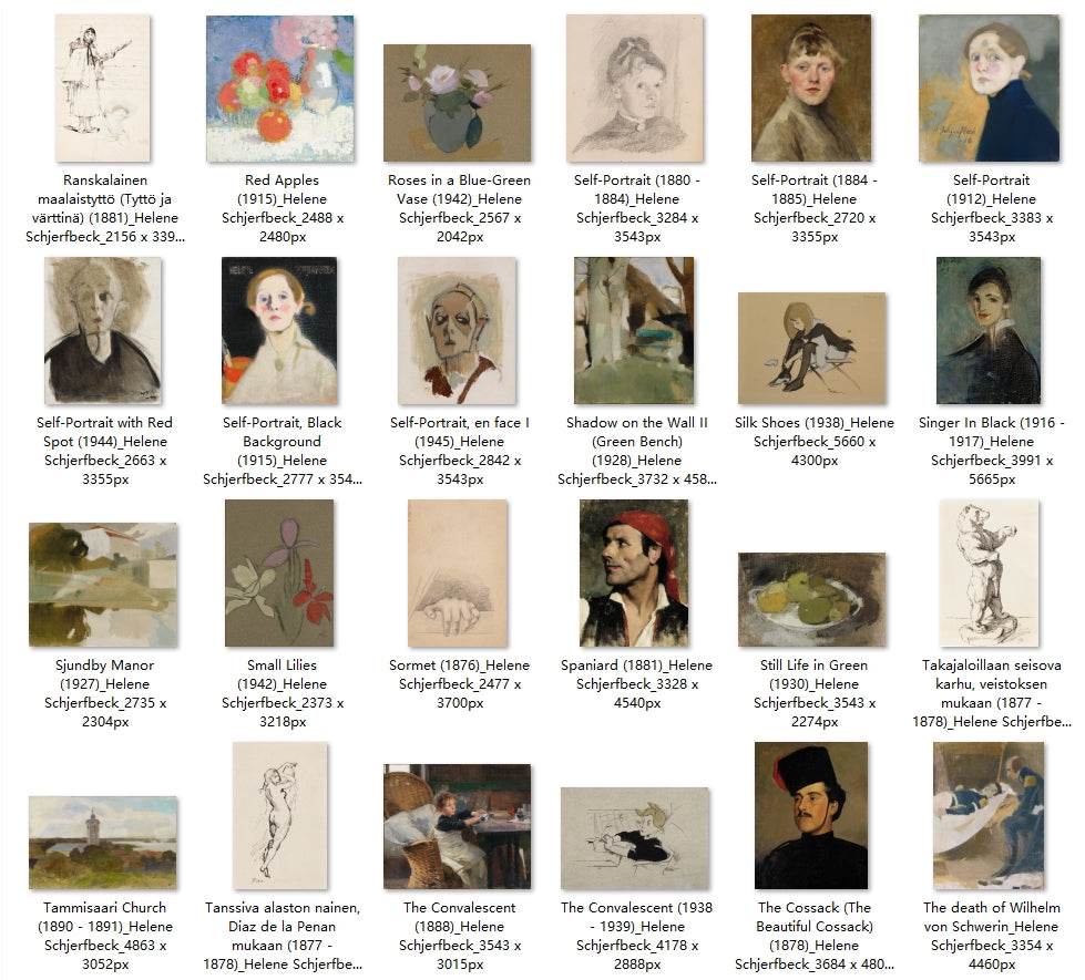 121 Painting Images by Helene Schjerfbeck Finnish, 1862 – 1946 - Tibetan Buddhist thangka, view 4