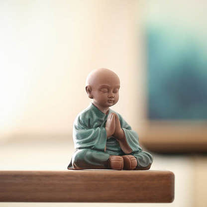 Purple Sand Meditation Buddha Statue - Tibetan Buddhist statue, detailed view