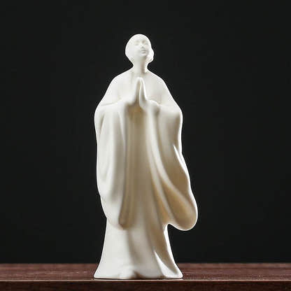 White Porcelain Buddha Statue - Tibetan Buddhist statue, view 7