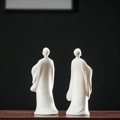 White Porcelain Buddha Statue - Tibetan Buddhist statue, view 4