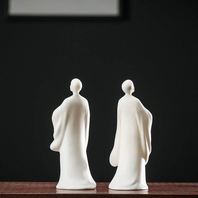 White Porcelain Buddha Statue - Tibetan Buddhist statue, view 4