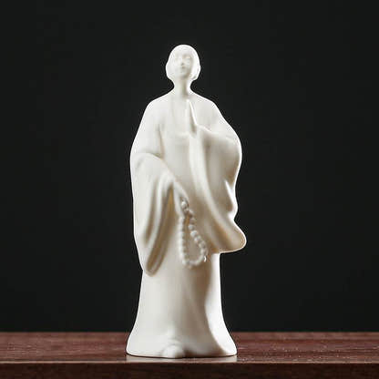 White Porcelain Buddha Statue - Tibetan Buddhist statue, view 6