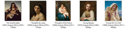 25 Painting Images by Hugues Merle French, 1823 - 1881 - Tibetan Buddhist thangka, detailed view