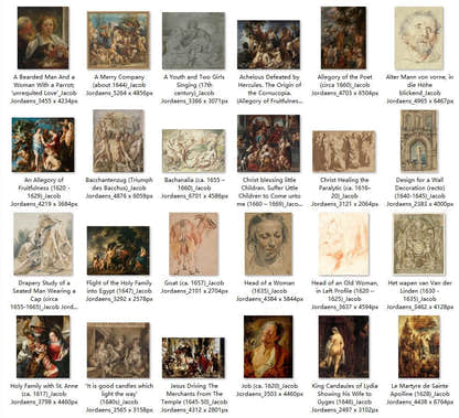 70 Painting Images by Jacob Jordaens Flemish, 1593-1678 - Tibetan Buddhist thangka, front view