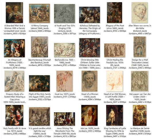 70 Painting Images by Jacob Jordaens Flemish, 1593-1678 - Tibetan Buddhist thangka, front view