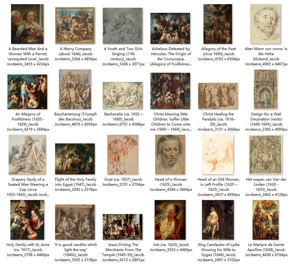 70 Painting Images by Jacob Jordaens Flemish, 1593-1678 - Tibetan Buddhist thangka, front view