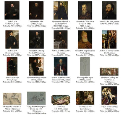 53 Painting Images by Jacopo Tintoretto Italian, 1518-1594 - Tibetan Buddhist thangka, detailed view
