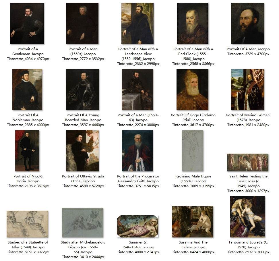 53 Painting Images by Jacopo Tintoretto Italian, 1518-1594 - Tibetan Buddhist thangka, detailed view
