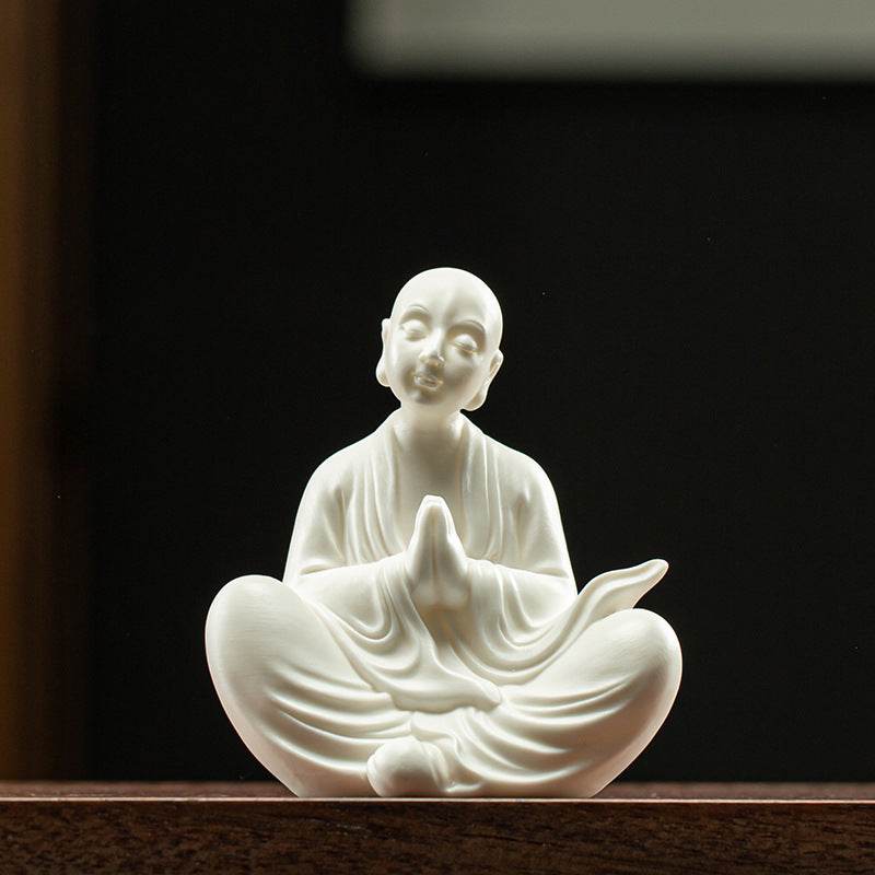 Ceramic Meditation Buddha Statue - Tibetan Buddhist statue, view 4