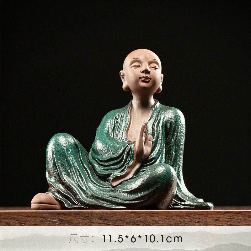 Ceramic Meditation Buddha Statue - Tibetan Buddhist statue, view 21
