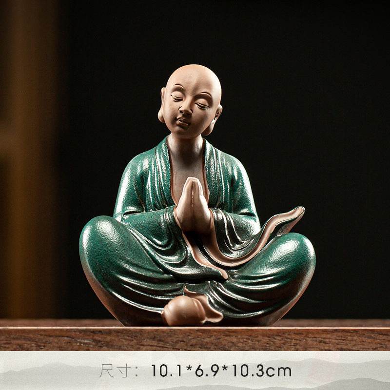 Ceramic Meditation Buddha Statue - Tibetan Buddhist statue, view 24