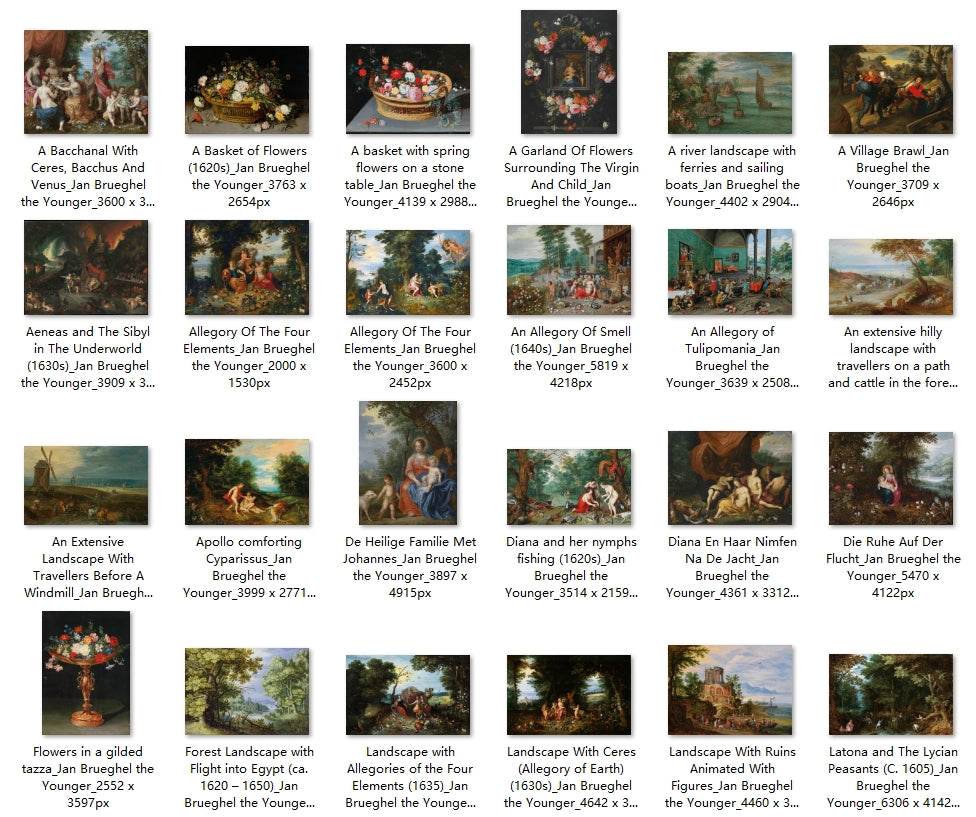 39 Painting Images by Jan Brueghel the Younger Flemish, 1601 - 1678 - Tibetan Buddhist thangka, front view