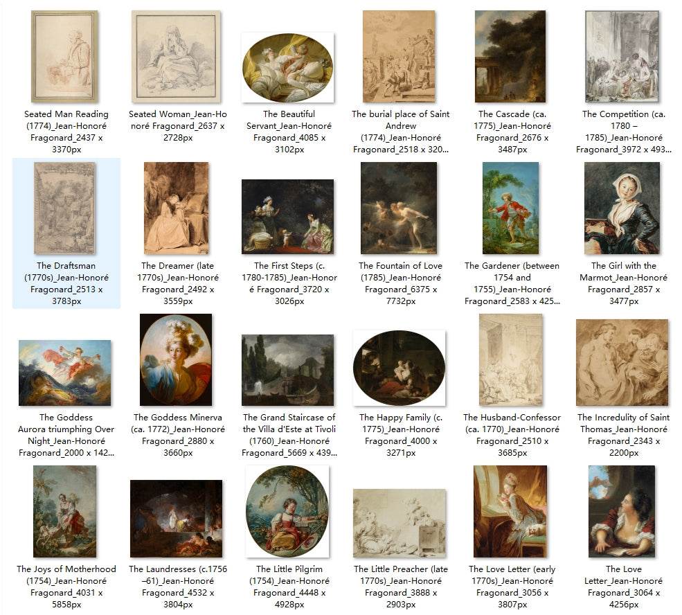 114 Painting Images by Jean-Honoré Fragonard French, 1732-1806 - Tibetan Buddhist thangka, view 4