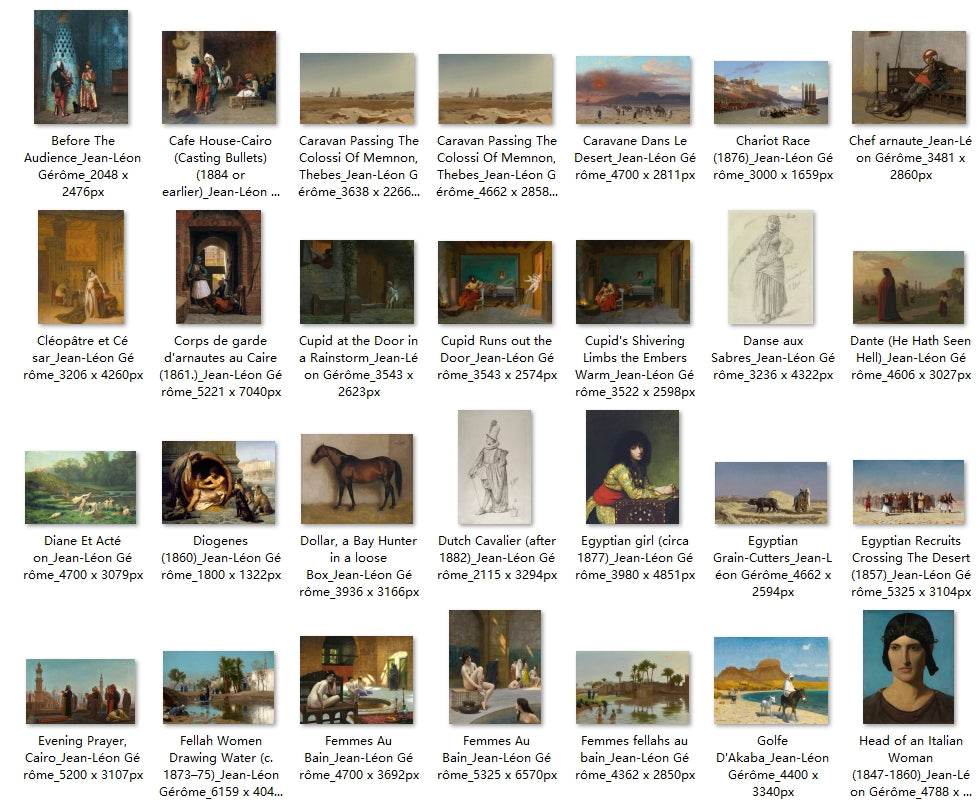 156 Painting Images by Jean-Léon Gérôme French, 1824-1904 - Tibetan Buddhist thangka, detailed view