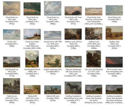 109 Painting Images by John Constable English, 1776-1837 - Tibetan Buddhist thangka, detailed view