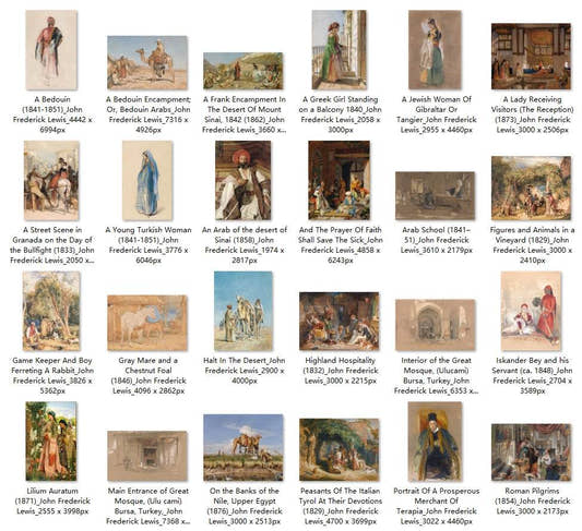 48 Painting Images by John Frederick Lewis English, 1805-1876 - Tibetan Buddhist thangka, front view