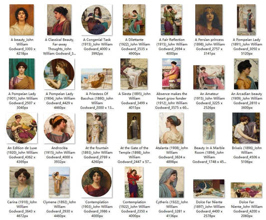 92 Painting Images by John William Godward English, 1861–1922 - Tibetan Buddhist thangka, front view