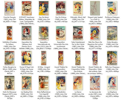 125 Painting Images by Jules Chéret French, 1836-1932 - Tibetan Buddhist thangka, detailed view