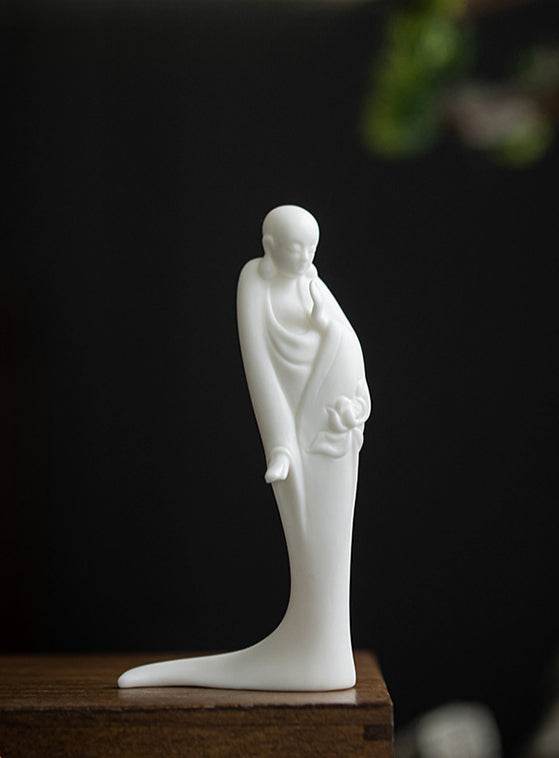 White Porcelain Buddha Statue - Tibetan Buddhist statue, view 14