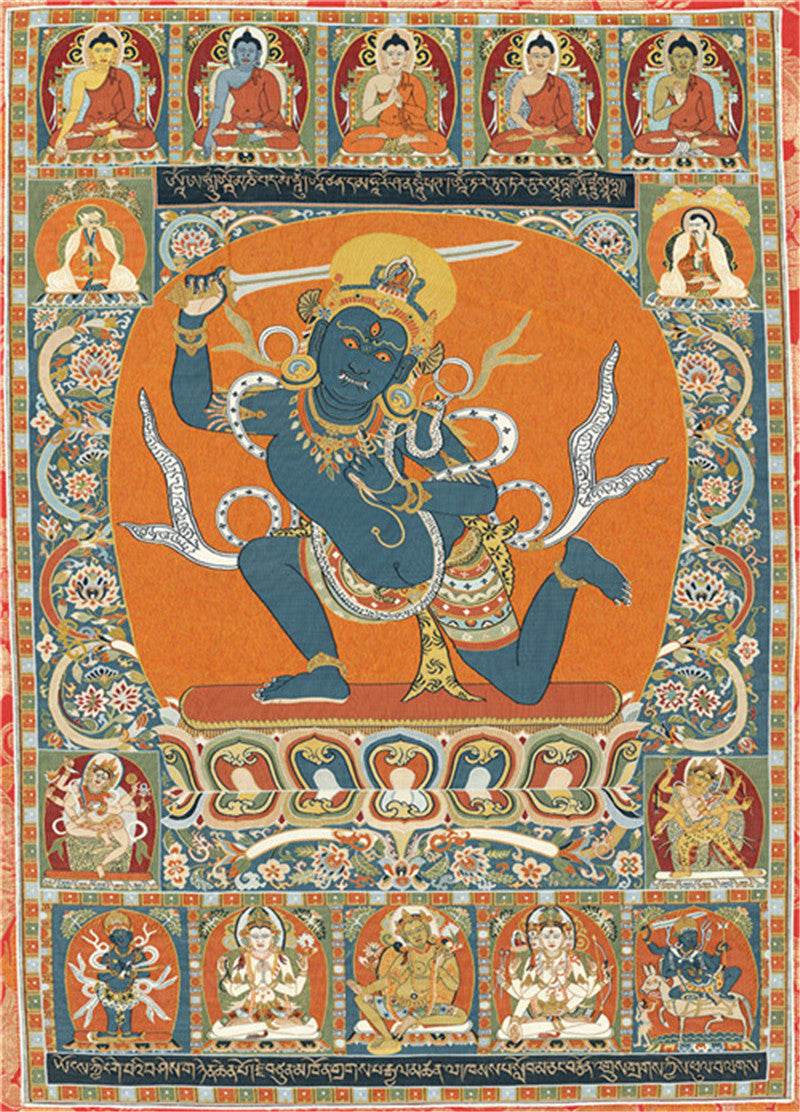 Acala Image - Tibetan thangka painting, front view