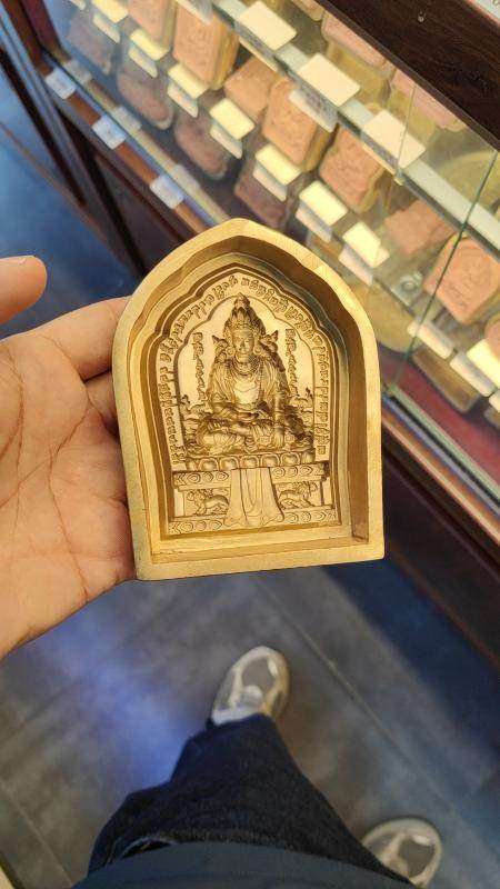 Tonpa Shenrab Miwoche Tsa Tsa Mold - Tibetan tsa tsa mold, detailed view