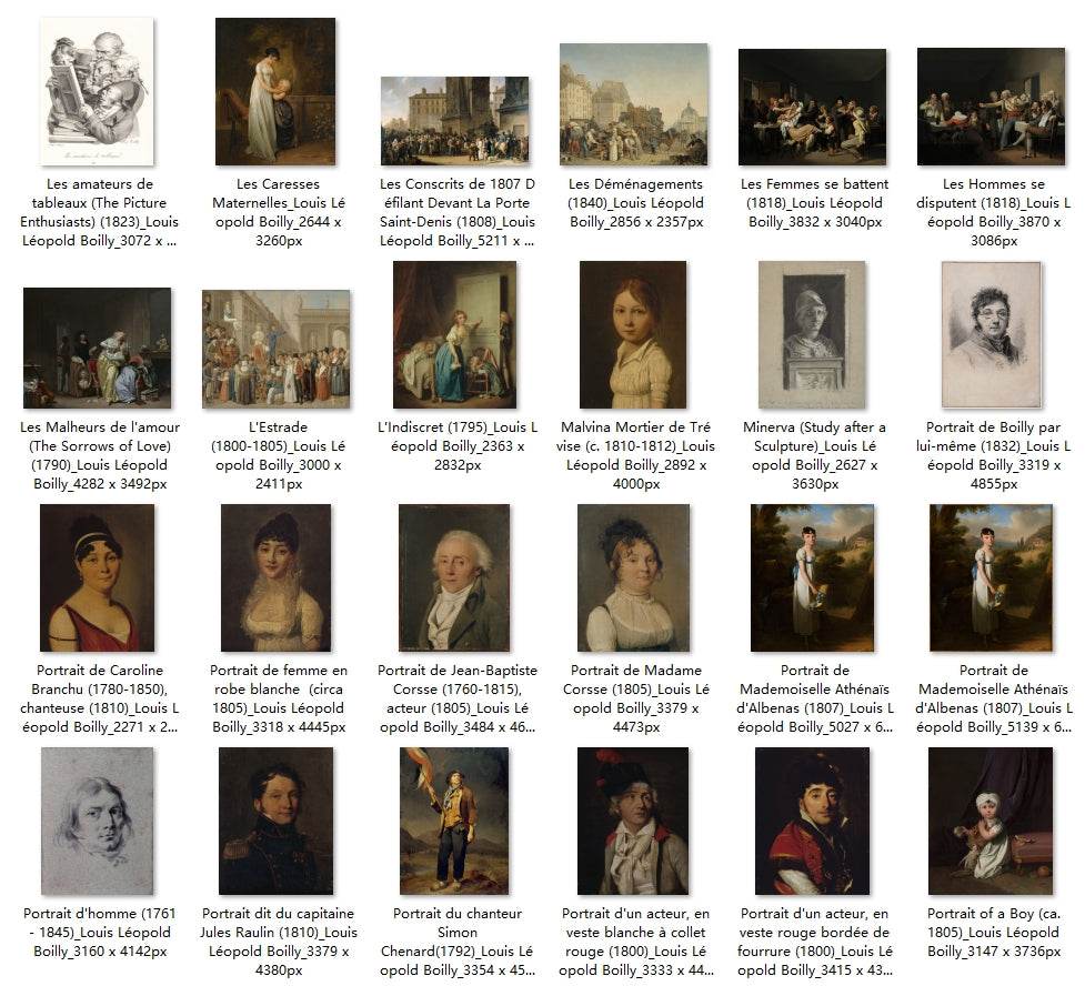 96 Painting Images by Louis Léopold Boilly French, 1761-1845 - Tibetan Buddhist thangka, detailed view